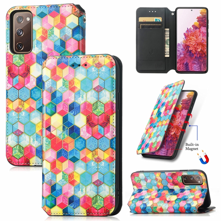 

For Samsung Galaxy S20 FE Colorful Magnetic Horizontal Flip PU Leather Case with Holder & Card Slot & Wallet(Magic Space)