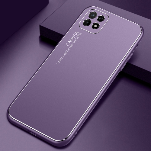 

For OPPO Reno4 SE Cool Frosted Metal TPU Shockproof Case(Purple)