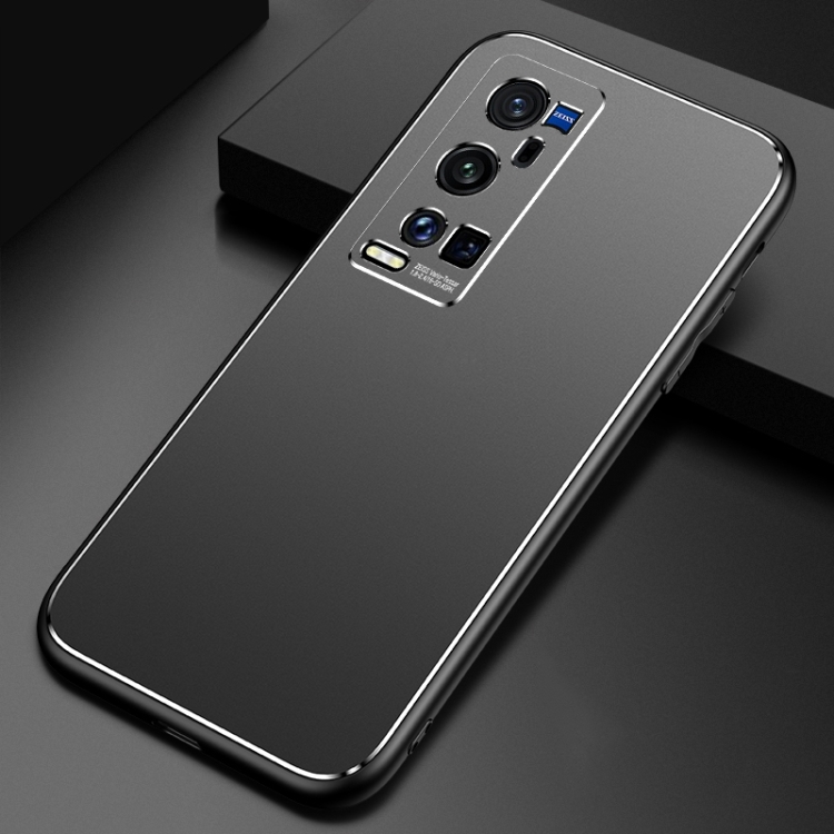 

For vivo X60 Pro+ Cool Frosted Metal TPU Shockproof Case(Black)