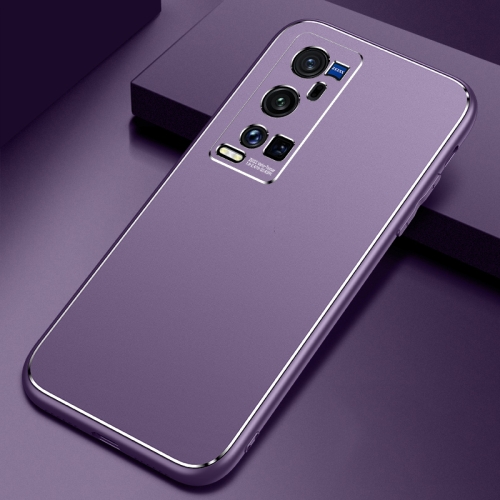 

For vivo X60 Pro+ Cool Frosted Metal TPU Shockproof Case(Purple)