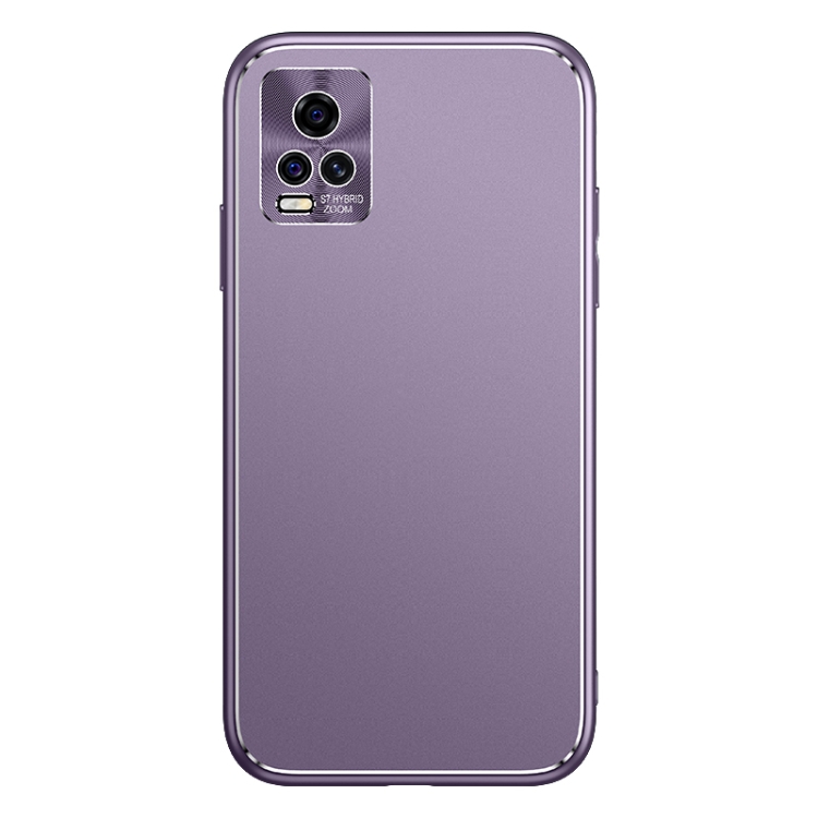 

For vivo S7 Cool Frosted Metal TPU Shockproof Case(Purple)