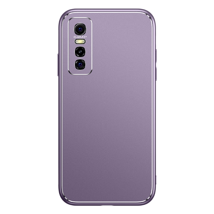 

For vivo S7e / Y73s Cool Frosted Metal TPU Shockproof Case(Purple)