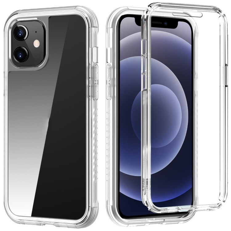 

C1 2 in 1 Shockproof TPU + PC Protective Case with PET Screen Protector For iPhone 12 mini(Transparent Matte)