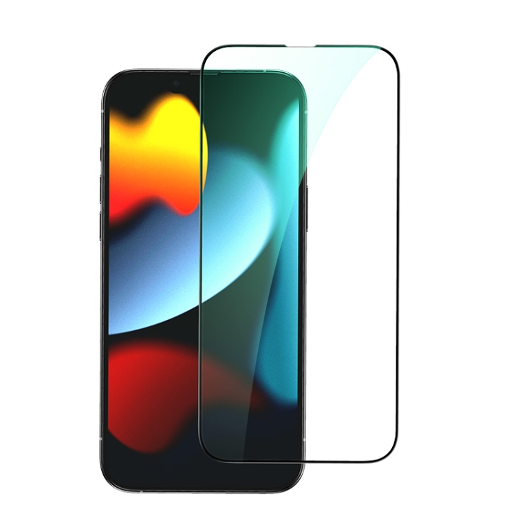 

ROCK SPACE 0.33mm Green Light Eye Protection Anti-blue Light Full Screen Tempered Glass Film For iPhone 13 Pro