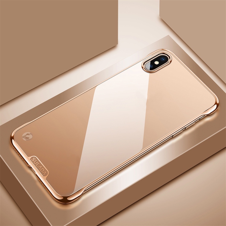 

For iPhone XR SULADA Borderless Plated PC Protective Case(Gold)