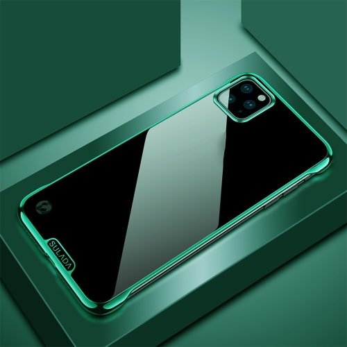 

For iPhone 11 SULADA Borderless Plated PC Protective Case(Green)