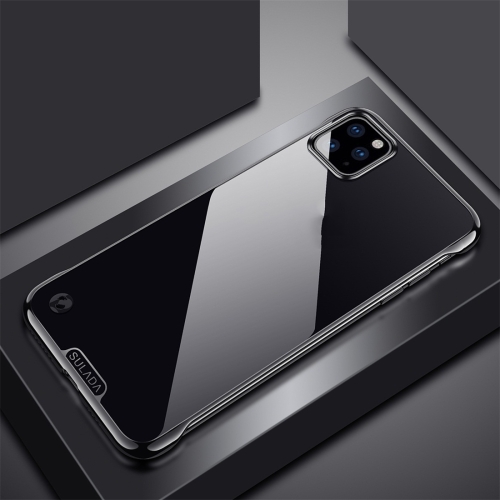 

For iPhone 11 Pro Max SULADA Borderless Plated PC Protective Case(Black)