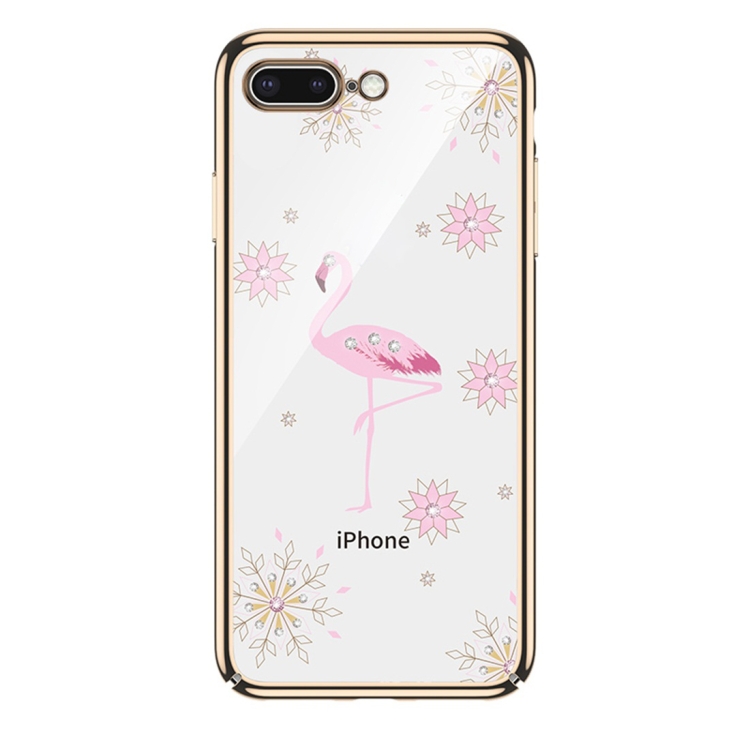 

For iPhone 7 / 8 SULADA 3D Laser Engraving PC Plating Diamond Protective Case(Gold)