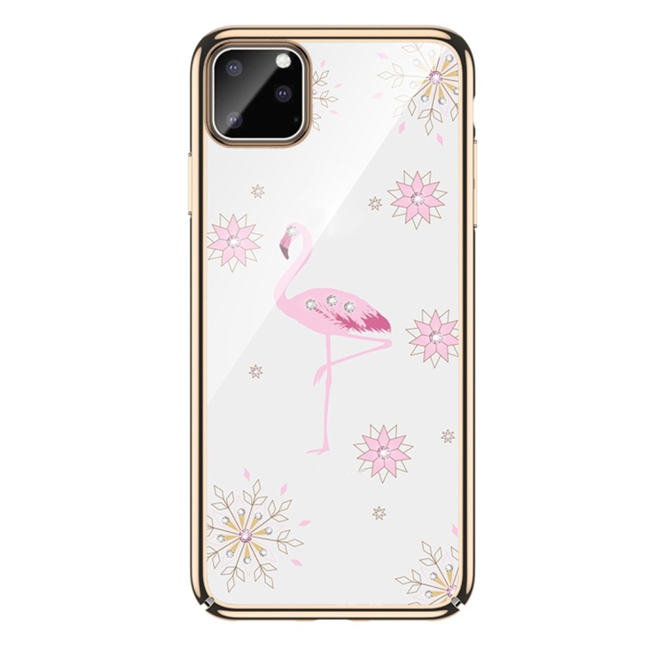 

For iPhone 11 Pro SULADA 3D Laser Engraving PC Plating Diamond Protective Case(Gold)