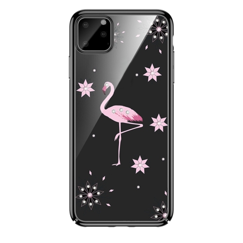 

For iPhone 11 SULADA 3D Laser Engraving PC Plating Diamond Protective Case(Black)