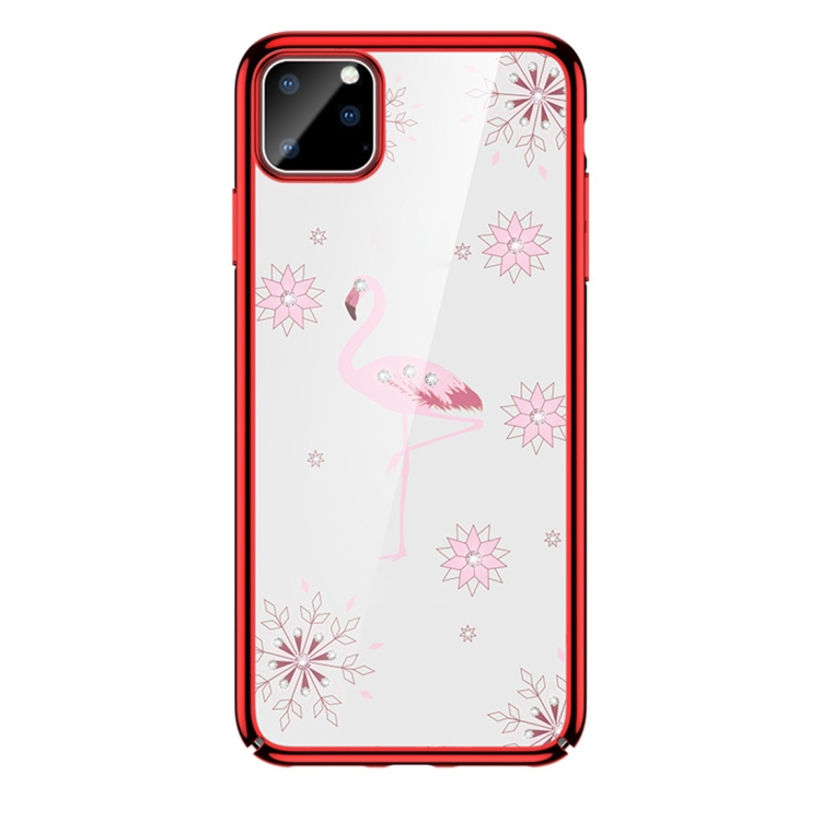 

For iPhone 11 Pro Max SULADA 3D Laser Engraving PC Plating Diamond Protective Case(Red)