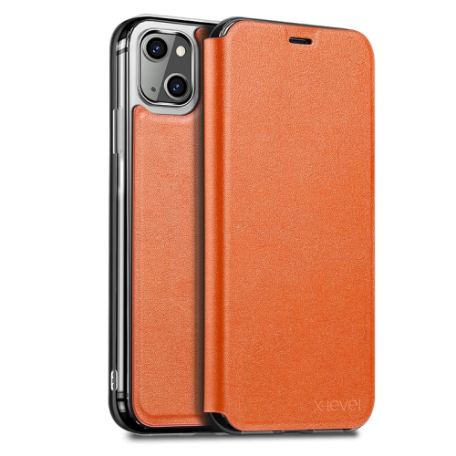 

X-level Shandoo Series Ultra Thin PU + TPU Horizontal Filp Leather Case with Holder For iPhone 13 mini(Orange)