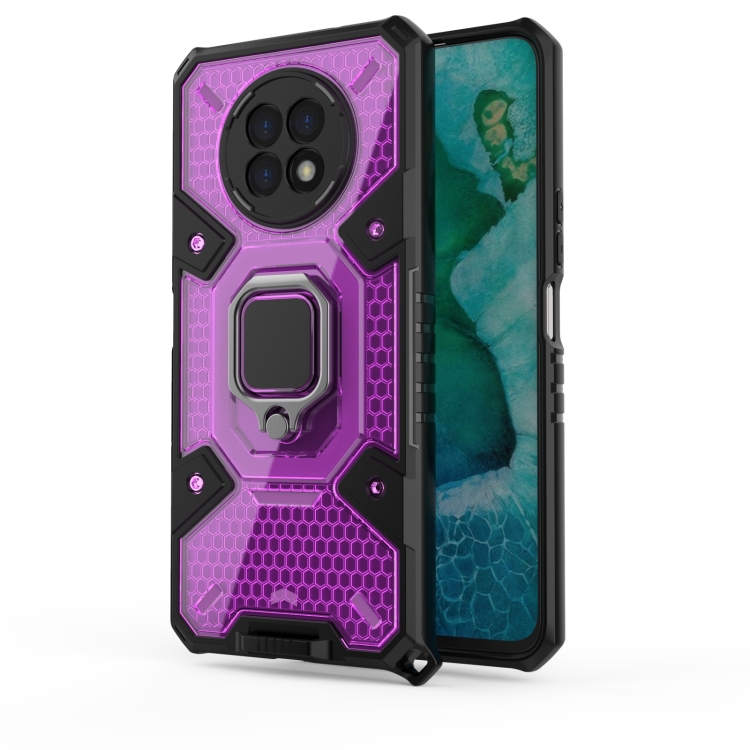 

For Honor X20 Space PC+TPU Shockproof Case with Ring Holder(Purple)