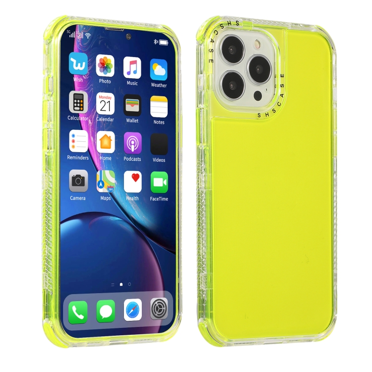 

Dream Transparency TPU + PC Shockproof Back Case For iPhone 11(Fluorescent Green)