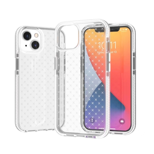 

Check Pattern Two-color TPU Protective Case For iPhone 13 Pro(White)