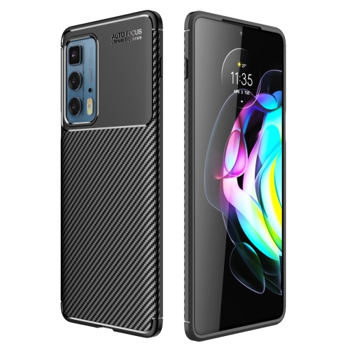 

For Motorola Moto Edge 20 Pro Carbon Fiber Texture Shockproof TPU Case(Black)