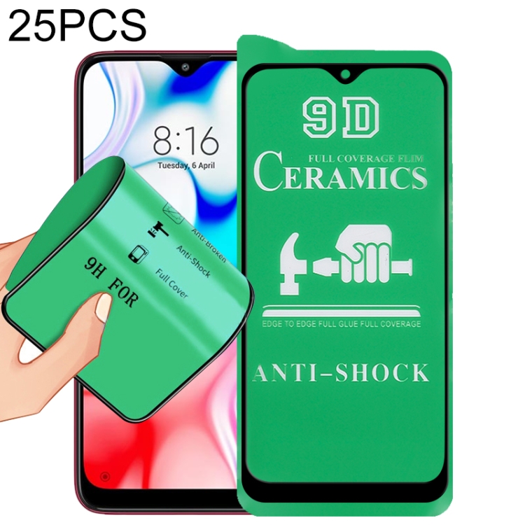 

For Xiaomi Redmi 8 25 PCS 9D Full Screen Full Glue Ceramic Film