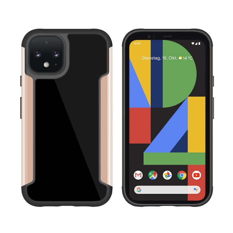 

For Google Pixel 4 XL Iron Man Series Metal PC + TPU Protective Case(Gold)