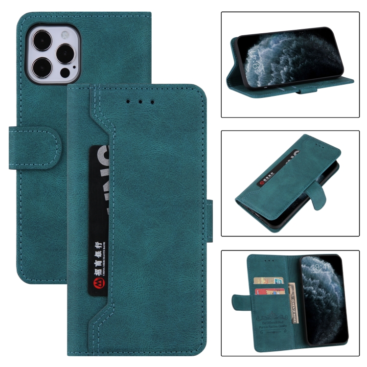 

Reverse Buckle Horizontal Flip PU Leather Case with Holder & Card Slot & Wallet For iPhone 11 Pro Max(Lake Blue)