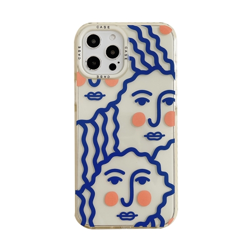 

Thickened TPU Shockproof Protective Case For iPhone 12(Human Face Graffiti)