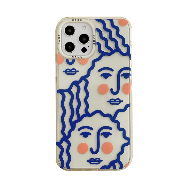 

Thickened TPU Shockproof Protective Case For iPhone 12 Pro Max(Human Face Graffiti)