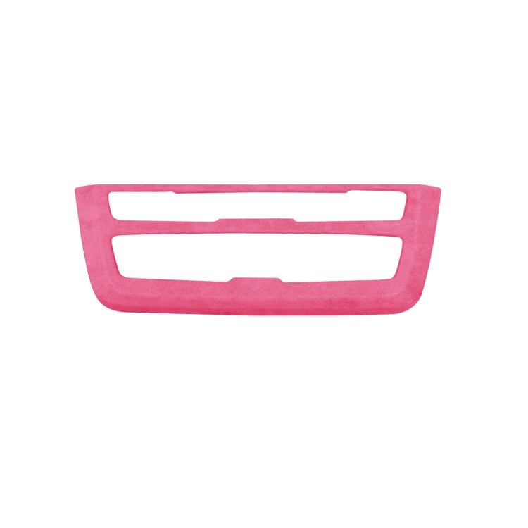 

Car Suede Wrap CD Panel Decorative Sticker for BMW 3 Series 3GT / 4 Series 2013-2019, Left Drive(Pink)