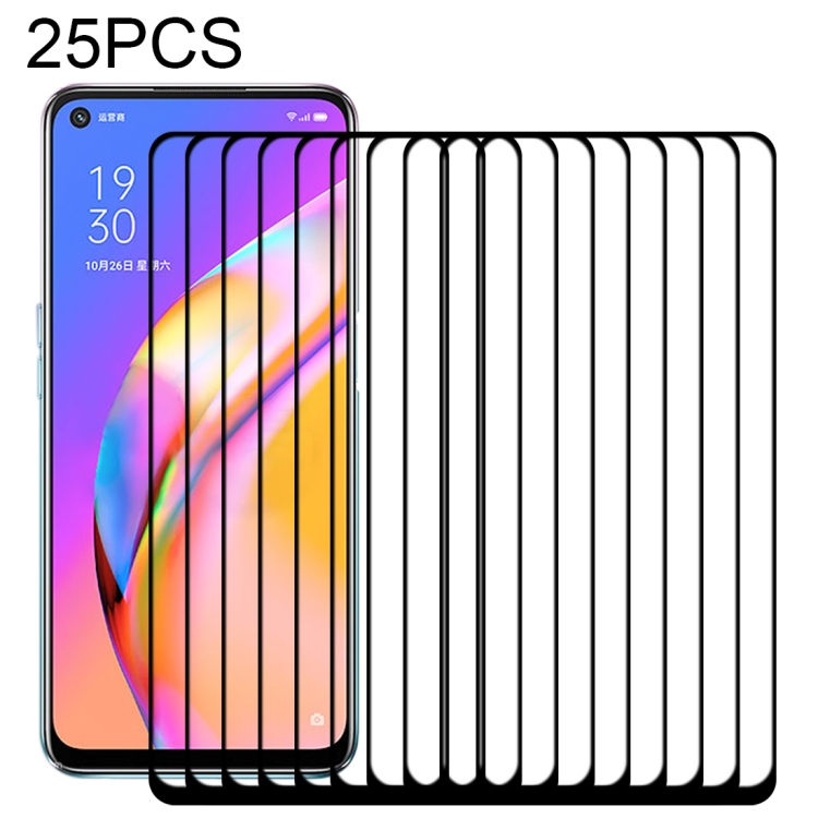 

For OPPO A93 5G / A93s 5G 25 PCS Full Glue Full Cover Screen Protector Tempered Glass Film