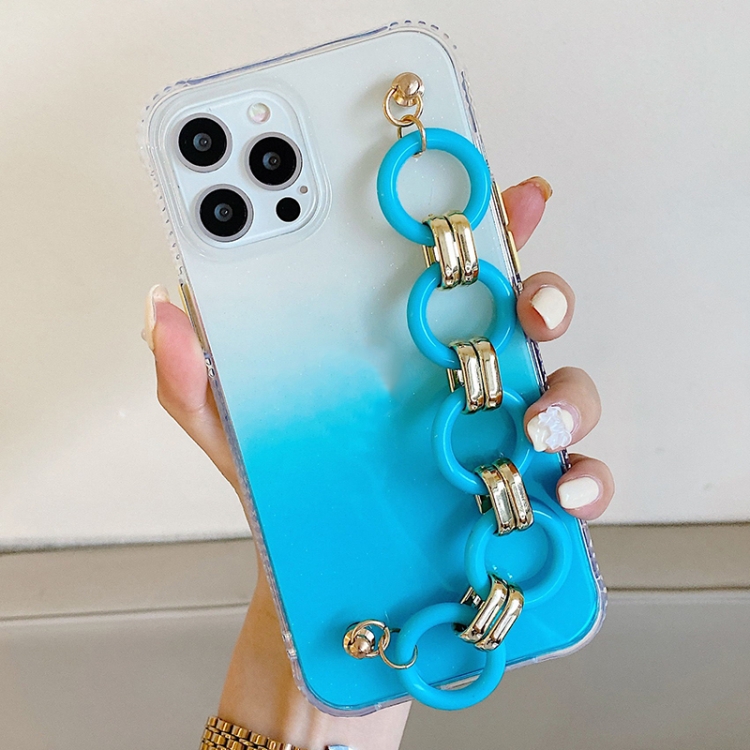 

Gradient + Circle Bracelet TPU Phone Protective Case For iPhone 12 / 12 Pro(Gradient Blue)