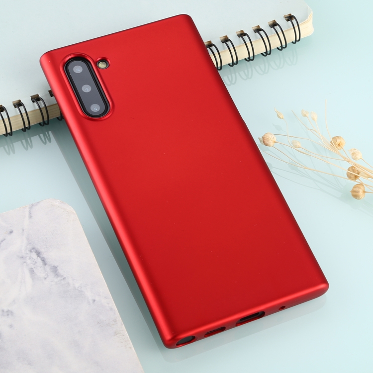 

For Galaxy Note 10 Solid Color Plastic Protective Case(Red)