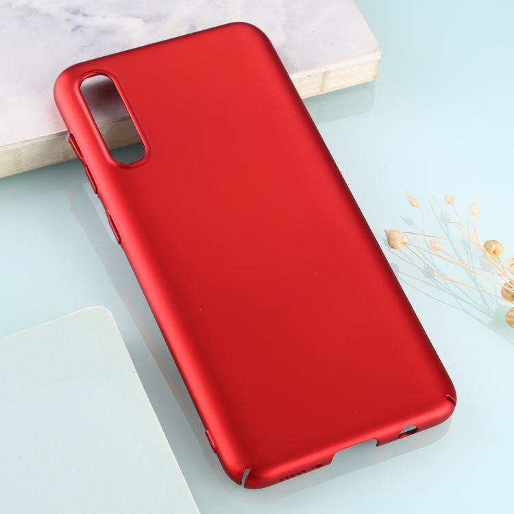 

For Galaxy A50 Solid Color Plastic Protective Case(Red)