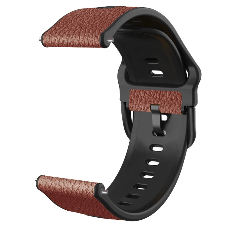 

20mm Two-layer Cowhide Leather Replacement Strap Watchband(Brown)