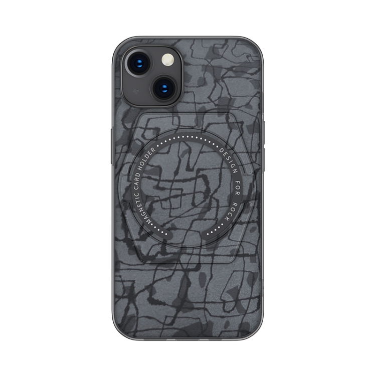 

ROCK SPACE Moca Magnetic Protective Case with Bracket For iPhone 13 mini(Grey)