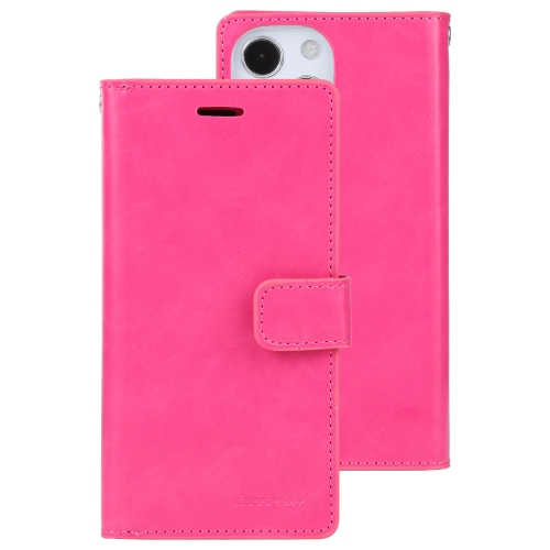 

GOOSPERY MANSOOR Crazy Horse Texture Horizontal Flip Leather Case with Holder & Card Slots & Wallet For iPhone 13 mini(Rose Red)