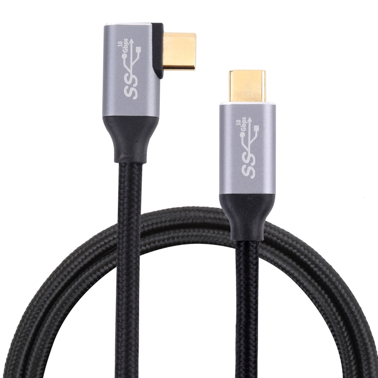 

USB-C / Type-C Male to USB-C / Type-C Elbow Transmission Data Cable, Cable Length:1.5m
