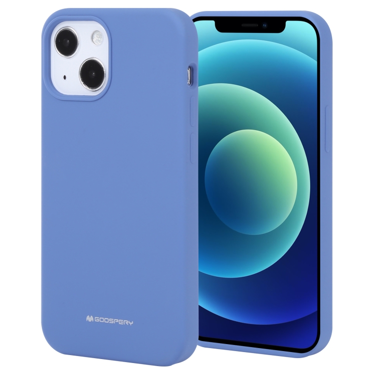 

GOOSPERY SILICONE Solid Color Soft Liquid Silicone Shockproof Soft TPU Case For iPhone 13 mini(Blue)