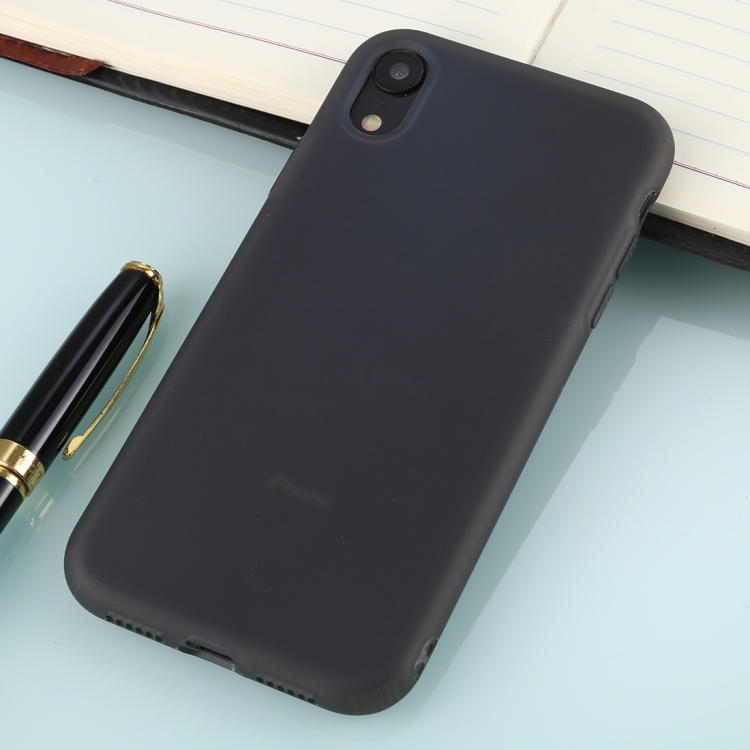 

For iPhone XR Solid Color TPU Shockproof Protective Case(Black)