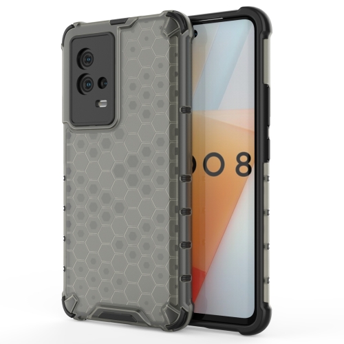 

For Vivo iQOO 8 Shockproof Honeycomb PC + TPU Protective Case(Black)