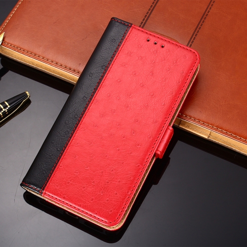 

Ostrich Texture PU + TPU Horizontal Flip Leather Case with Holder & Card Slots & Wallet For iPhone 13 Pro Max(Red)