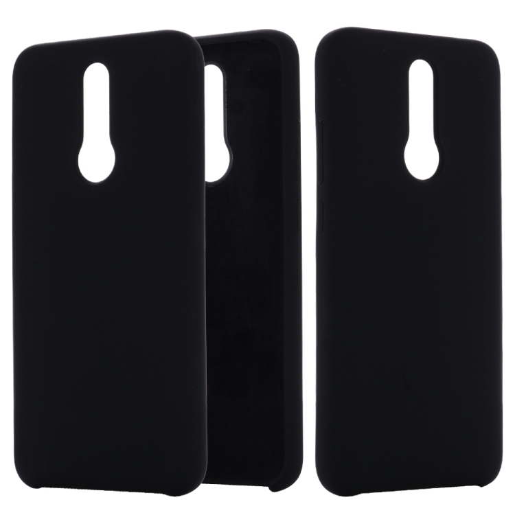 

For Xiaomi Redmi 8 Solid Color Liquid Silicone Dropproof Full Coverage Protective Case(Black)