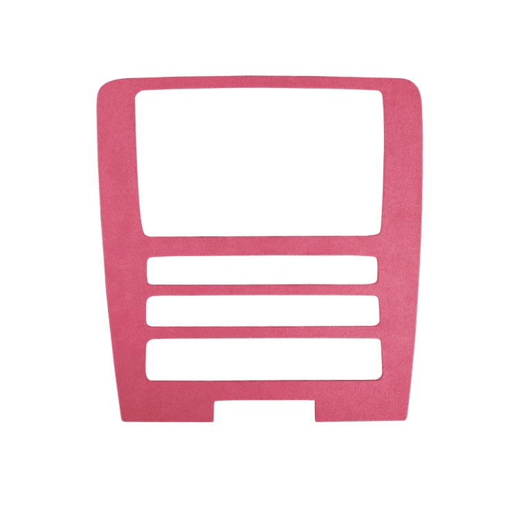 

Car Suede Wrap Central Control CD Panel B Cover for Ford Mustang 2009-2013, Left and Right Drive Universal(Pink)