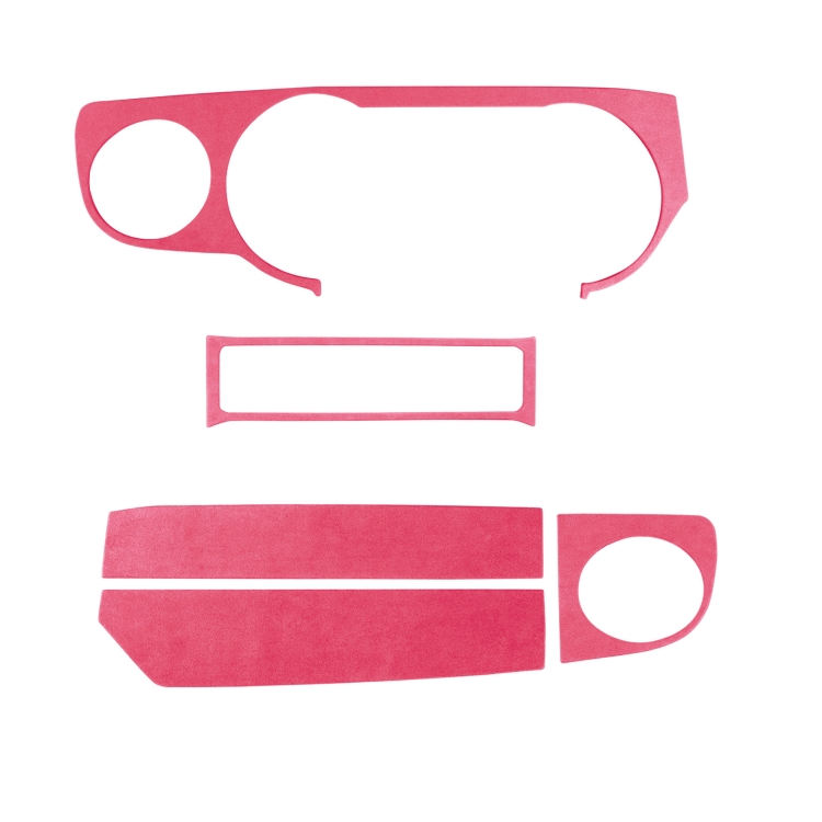 

Car Suede Wrap Instrument Decorative Strip for Ford Mustang 2010-2014, Left Drive(Pink)