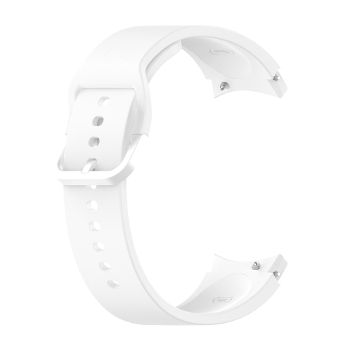 

For Samung Galaxy Watch4 40mm / 44mm Silicone Flat Buckle Replacement Strap Watchband(White)