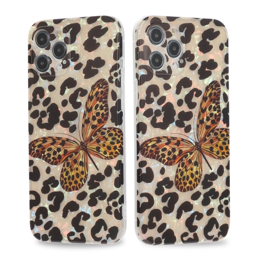 

Butterfly Shell Colorful Series Pattern IMD TPU Shockproof Case For iPhone 12 Pro Max(Leopard Grain)