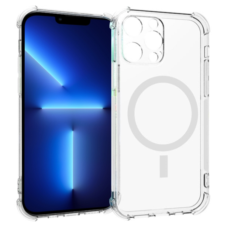 

MagSafe Magnetic Alpha A Texture TPU Four-corner Shockproof Protective Case For iPhone 13 Pro Max(White)