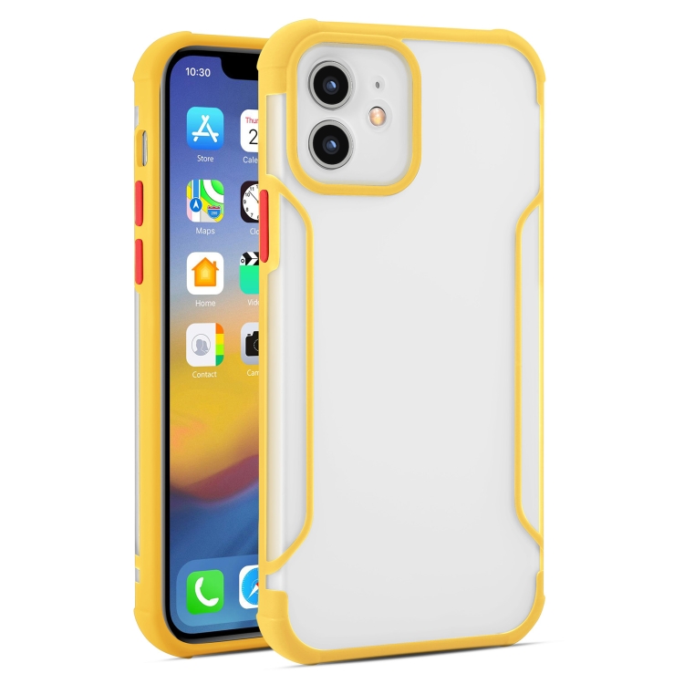 

Milo Skin-feel 2 in 1 Frosted Four-corner Shockproof TPU + PC Protective Case For iPhone 12 mini(Yellow)