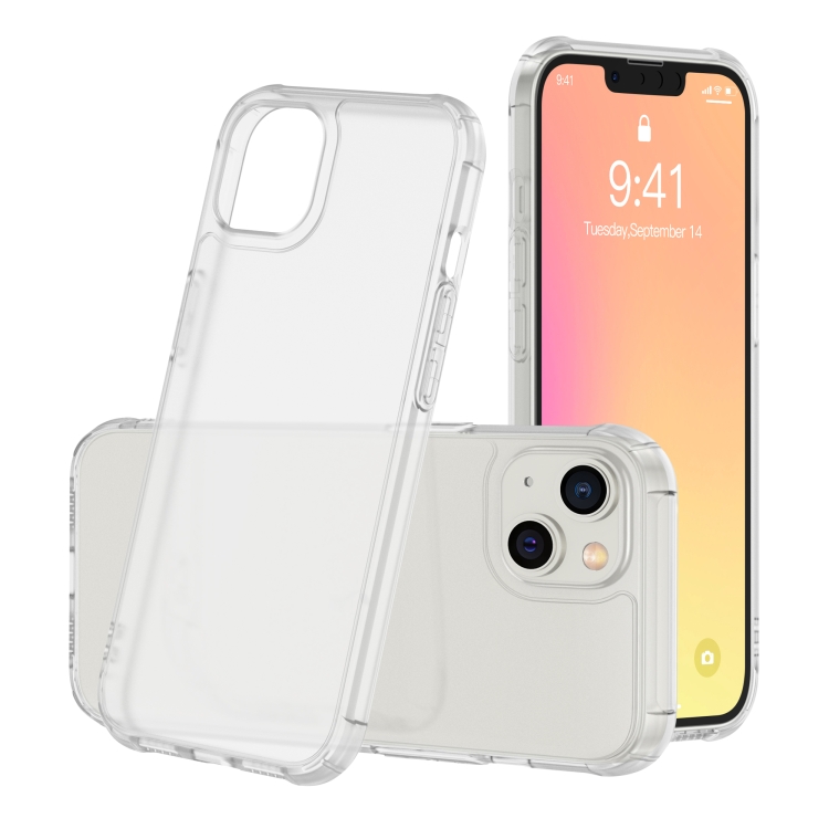 

Sound Coversion Shockproof Frosted Acrylic Protective Case For iPhone 13(Transparent)