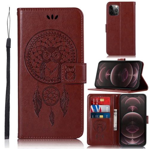 

Wind Chime Owl Embossing Pattern Horizontal Flip Leather Case with Holder & Card Slots & Wallet For iPhone 13 Pro Max(Brown)