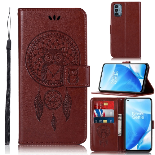 

For OnePlus Nord N200 5G Wind Chime Owl Embossing Pattern Horizontal Flip Leather Case with Holder & Card Slots & Wallet(Brown)