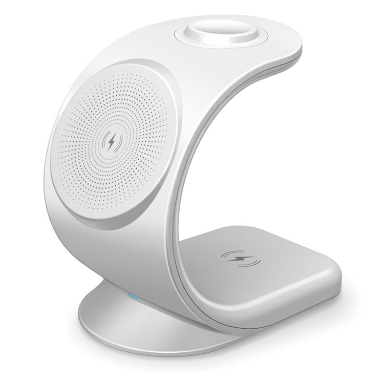 

OJD-83 15W 3 in 1 Creative C-shaped Magnetic Wireless Charger for Mobile Phones / Watches / Earphones(White)