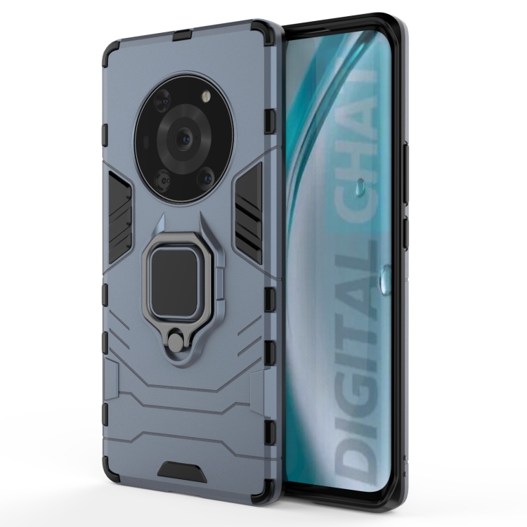 

For Honor Magic3 Pro PC + TPU Shockproof Protective Case with Magnetic Ring Holder(Navy Blue)